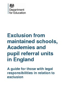 Statutory guidance on school exclusions